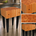 Thumbnail image #4 for John Boos Rouge et Noir Le Bloc 24 x 24 x 34 Inch Stationary End Grain Cherry Butcher Block Work Table