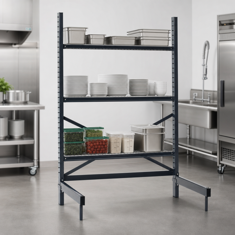 Product image #3 for Metro SmartLever SM862172-KIT Cantilever Starter Kit — Fits 72" W x 21" D Shelves, 86-3/8" H
