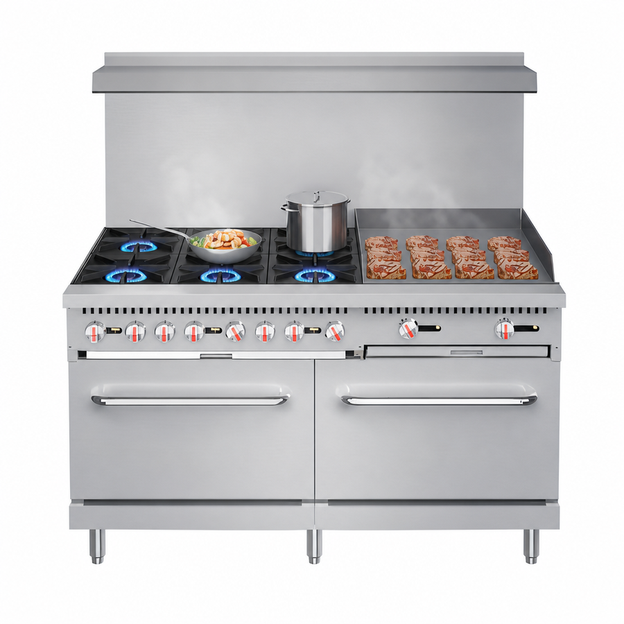 Six Open Burners
