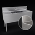 Thumbnail image #3 for Glastender DSA-48-S 48-Inch Wide Two-Compartment Underbar Sink Unit with Dual Drainboards