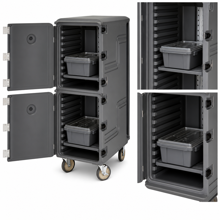 Product image #4 for Cambro Camcart Double-Cavity Insulated Pan Rack Cart for 18 x 26 Food Storage Boxes