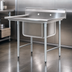Thumbnail image #3 for Eagle Group 314 Series 1-Compartment Stainless Steel Sink with Left and Right Drainboards, 62-Inch
