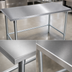 Thumbnail image #3 for John Boos Stallion 72-Inch x 30-Inch Stainless Steel Flat Top Work Table with Galvanized Base