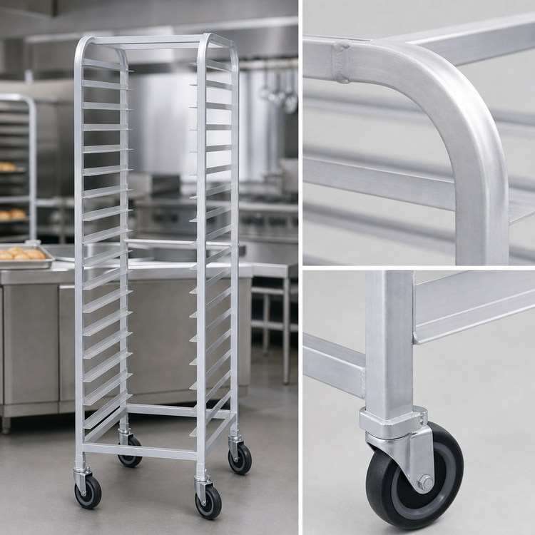 Product image #3 for Dinex Econoline End-Loading Aluminum Pan Rack for 20 18 x 26 Inch Trays