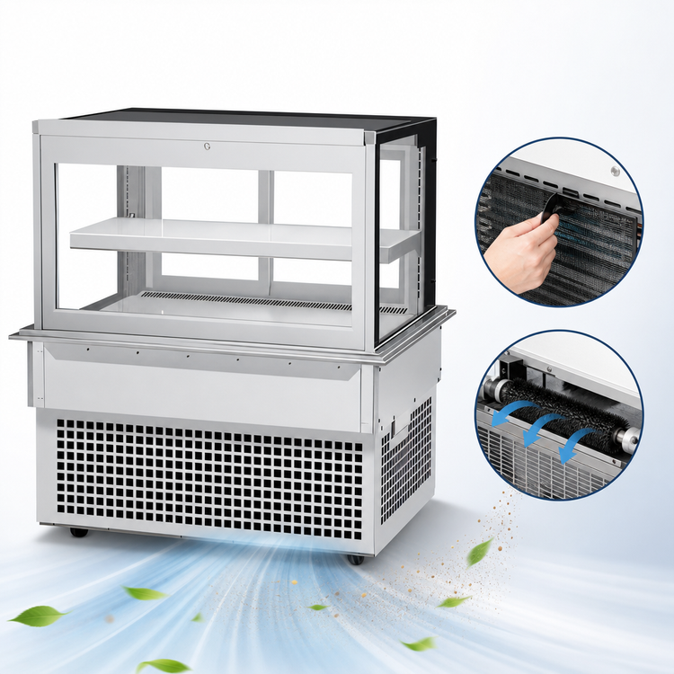 Product image #4 for Turbo Air Drop-In Refrigerated Bakery Display Case with Self-Cleaning Condenser, 50 Inch, 12.4 Cu. Ft., 115V