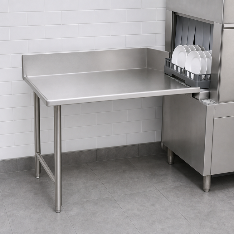 Product image #3 for John Boos Pro-Bowl Clean Straight Dish Table, 144-Inch, Right-to-Left, 14-Gauge 300-Series Stainless Steel