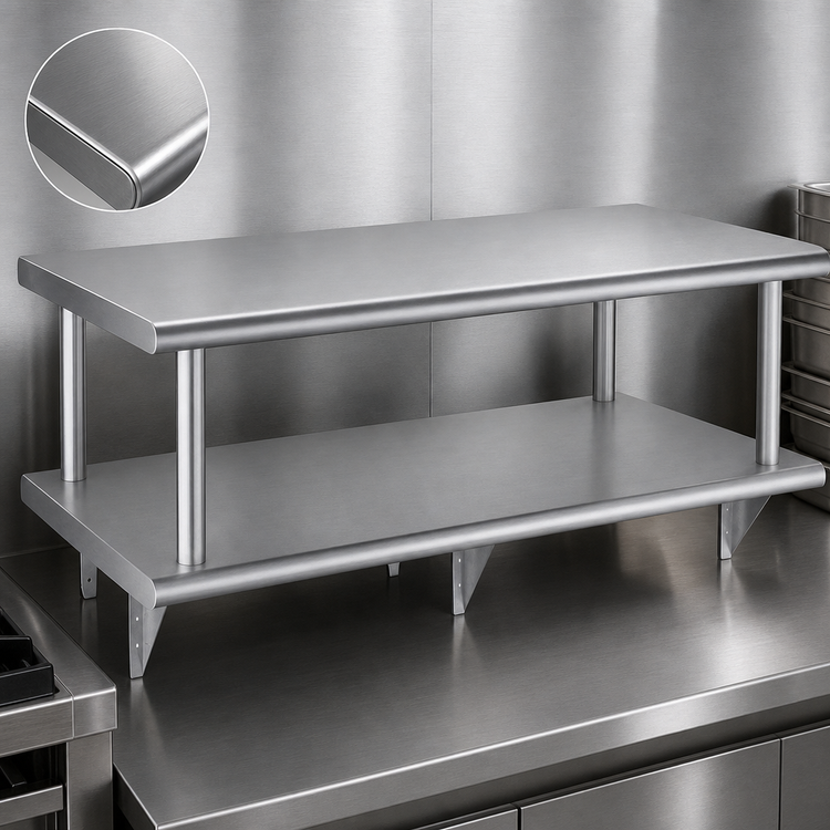 Product image #3 for 36 Inch x 24 Inch Double Pass-Through Shelf with Overshelf