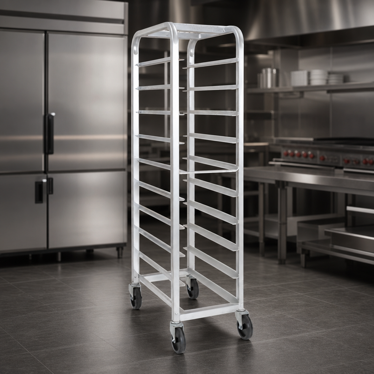 Product image #4 for Channel Lifetime Tough Extra Heavy-Duty Aluminum End-Load Platter Rack, 12-Platter Capacity