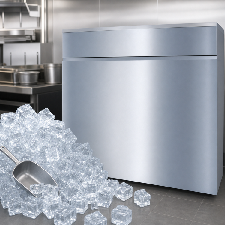 Product image #3 for Manitowoc Quadzilla Cube-Style Water-Cooled Self-Contained Ice Maker, 3,000 lb/24 Hr, 48-Inch Wide