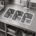 Thumbnail image #3 for Vollrath 10103-1 3-Compartment Weld-In / Undermount Sink, 20-Gauge Stainless Steel