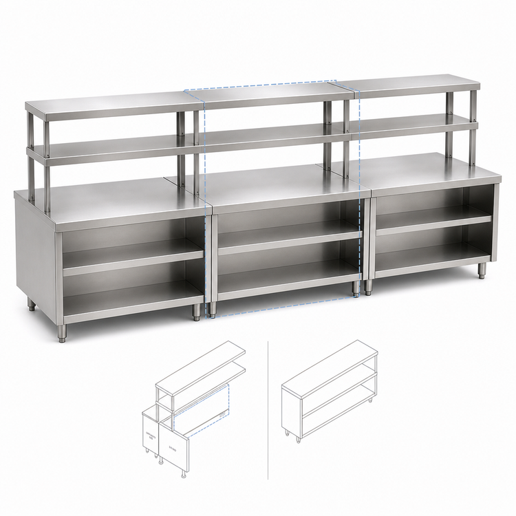 Product image #3 for Randell RCC-35.5 Modular Chef Service Counter, 35.5" Wide Center Section