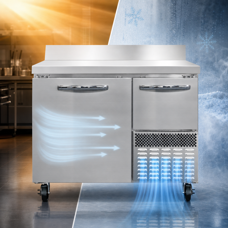 Product image #3 for Continental Refrigerator FA43NBS 43-Inch 1-Section Worktop Freezer with 6-Inch Backsplash