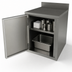Thumbnail image #3 for BK Resources Stainless Steel Underbar Cabinet with Hinged Door, 24 x 24 Base