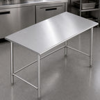 Thumbnail image #3 for Sapphire SMTO-1472S 72 x 14 Inch 18 Gauge 400 Series Stainless Steel Work Table, Open Base