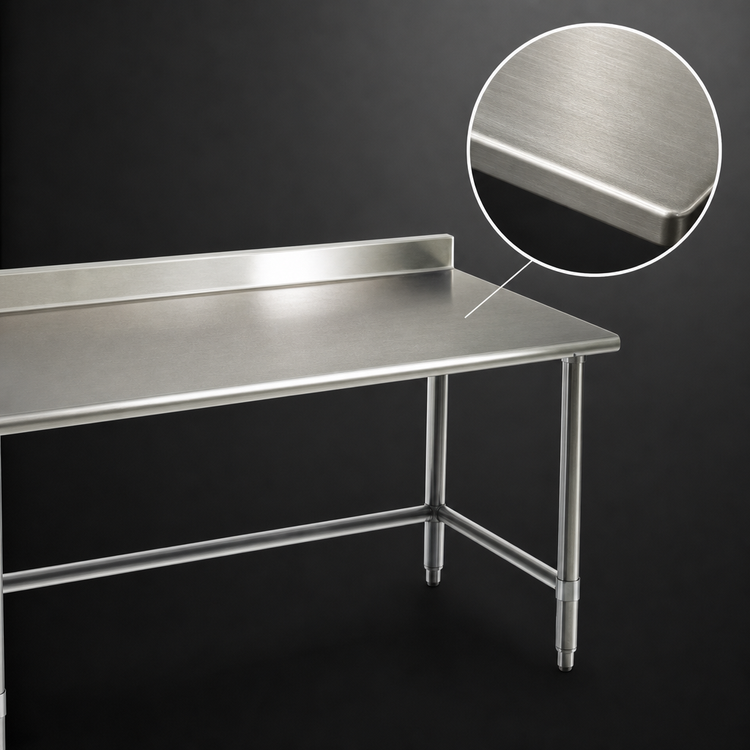 Product image #3 for Eagle Group Spec-Master 48-Inch x 30-Inch Stainless Steel Work Table with 4-1/2-Inch Backsplash