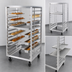 Thumbnail image #3 for Channel Double-Section Side-Loading Aluminum Oven Rack, 40-Pan Capacity, No Lift