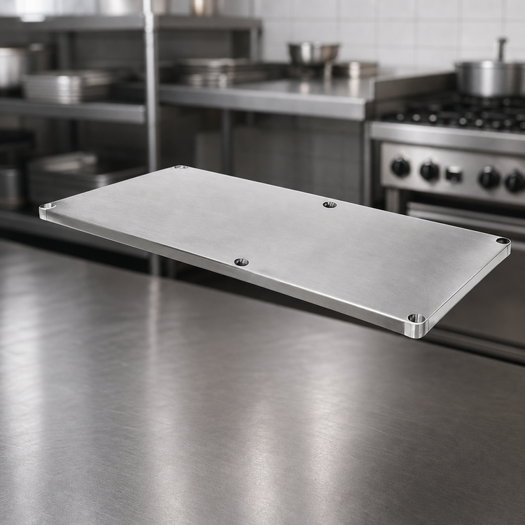Product image #3 for Advance Tabco 18-Gauge 400-Series Stainless Steel Commercial Work Table Undershelf for 120-Inch x 24-Inch Tables