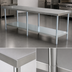 Thumbnail image #3 for Omcan 108-Inch 430 Stainless Steel Work Table with Undershelf (108 Inches x 24 Inches x 34 Inches)