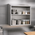Thumbnail image #3 for 48 Inch Wide Open Front Stainless Steel Wall Cabinet with Intermediate Shelf and Sloped Top