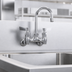 Thumbnail image #3 for Fisher Commercial Backsplash-Mount Faucet with 6-Inch Swivel Gooseneck Spout