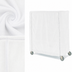 Thumbnail image #3 for Metro White Uncoated Knitted Polyester Queen Mary & Banquet Cart Cover, 60 x 24 x 74 Inches