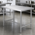 Thumbnail image #3 for Klinger's Trading HST2448 Heavy Duty Stainless Steel Work Table, 48 x 24 x 36 Inches, 18-Gauge 430 Top, Open H-Base