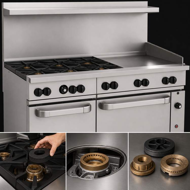 Product image #3 for Wolf Challenger XL 60-Inch Commercial Gas Restaurant Range with 6 Burners, 24-Inch Griddle, Standard Oven and Convection Oven