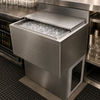 Thumbnail image #4 for BK Resources UBB-18-IB30 30-Inch Underbar Stainless Steel Ice Bin with Sliding Cover, 80 lb Capacity
