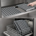 Thumbnail image #3 for Fermod Fermostock 64357-R1 64-Inch W x 18-Inch D Horizontal Vented Aluminum Shelf with Removable Polymer Inserts, 800-lb Capacity