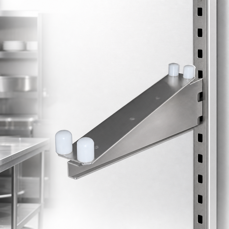 Product image #3 for Eagle Group Right-Hand Heavy Duty Single Knob Shelf C Bracket, 24-Inch Stainless Steel