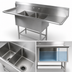 Thumbnail image #3 for John Boos Pro-Bowl 2-Compartment Sink with Left & Right Drainboards, 135-1/4