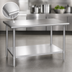 Thumbnail image #3 for Eagle Deluxe Series 60 Inch x 36 Inch Stainless Steel Top Work Table with Adjustable Undershelf