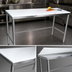 Thumbnail image #3 for John Boos 108-Inch x 30-Inch Reversible Poly Top Trimming Table with Stainless Steel Legs
