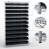 Thumbnail image #3 for Quantum Conductive Stationary Bin Wire Shelving System with 12 Shelves and 33 Bins