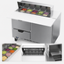 Thumbnail image #4 for Beverage-Air 48-Inch Two-Section Sandwich Top Refrigerated Prep Table with 10-Pan Rail, 1 Door, and 2 Drawers