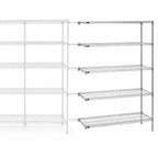 Thumbnail image #3 for Metro Super Erecta 5AN347C Chrome Wire Shelving Add-On Unit, 5 Shelves, 42"W x 18"D x 74"H