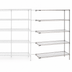 Thumbnail image #3 for Metro Super Erecta Chrome Plated Add-On Wire Shelving Unit with 5 Shelves, 42 Inches W x 18 Inches D x 74 Inches H