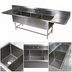 Thumbnail image #3 for John Boos Pro-Bowl 3-Compartment Sink with Dual Drainboards, 14-Gauge Stainless Steel, 111-1/4 Inch Wide