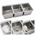 Thumbnail image #3 for John Boos Pro-Bowl 3-Compartment Drop-In Sink, 56 x 25 x 12 Inches, Stainless Steel