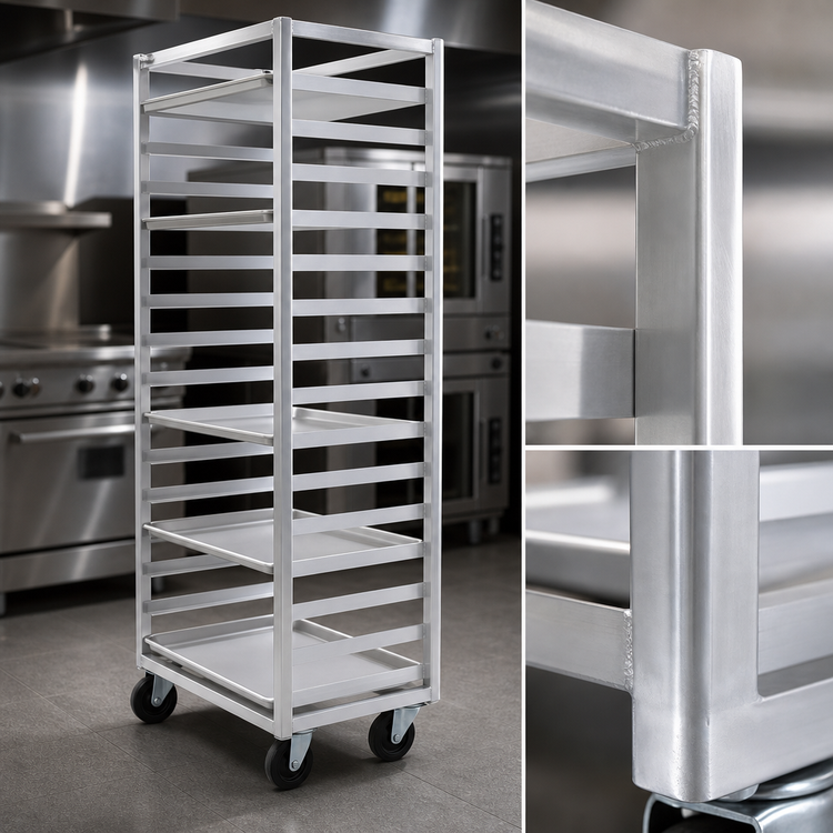 Product image #3 for Panco Mobile Full-Height Side-Load Open-Sided Oven Rack for 20 18 x 26-Inch Pans
