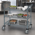 Thumbnail image #3 for Quantum 60-Inch Gray Epoxy Antimicrobial 3-Shelf Utility Bus Cart