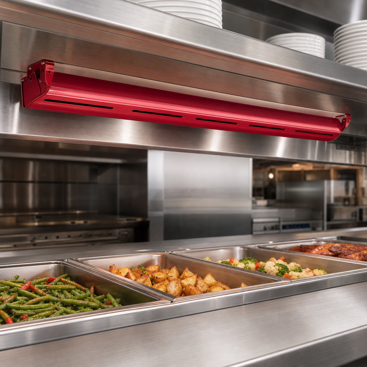Product image #3 for Hatco Glo-Ray Curved Infrared Strip Heater, 36-Inch, Standard Watt, Aluminum Housing