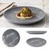 Thumbnail image #3 for American Metalcraft 9-Inch Round Coupe Melamine Plate, Matte Marble Gray