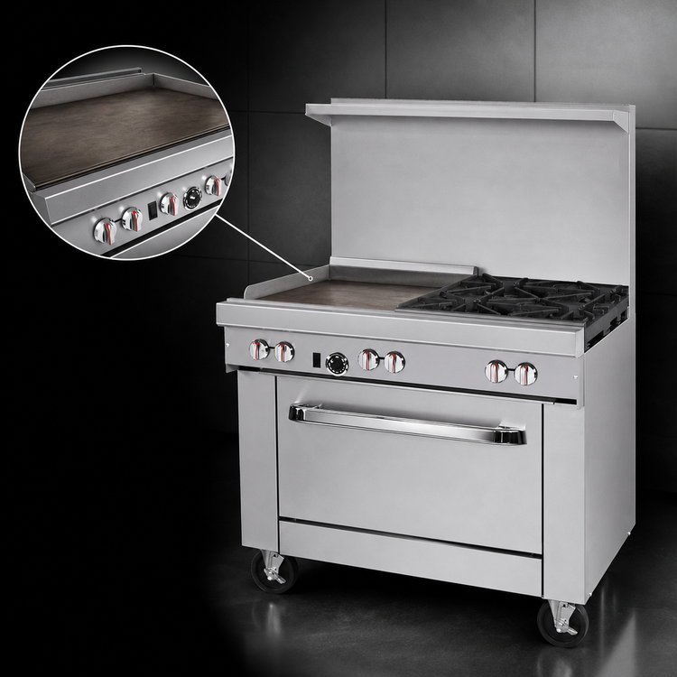 Product image #3 for Southbend S-Series 36-Inch Gas Restaurant Range with 1/2-Inch Thermostatic Griddle and Convection Oven