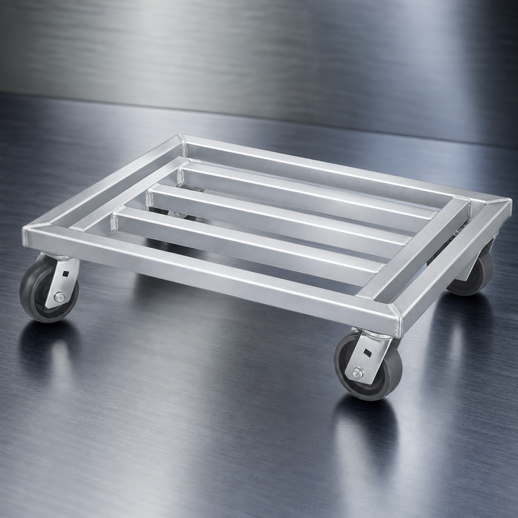 Product image #3 for Channel Manufacturing MD2036 Mobile Aluminum Dunnage Dolly, Tubular, 36"W x 20"D x 8"H, 1,200 lb Capacity