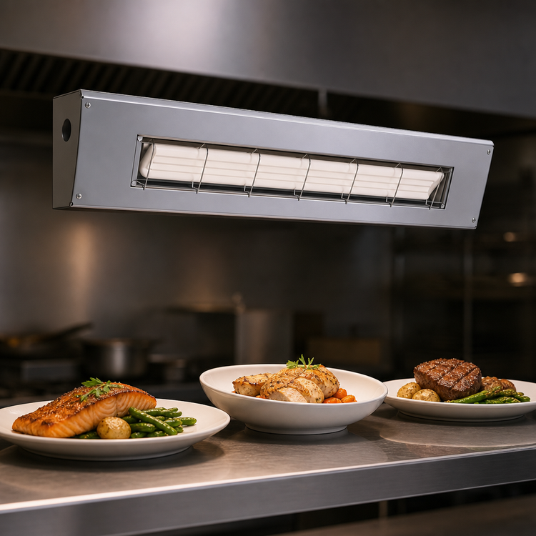 Product image #3 for Hatco Ultra-Glo 48-Inch Unlighted Double Ceramic Infrared Strip Heat Lamp Food Warmer
