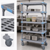 Thumbnail image #3 for Quantum Millenia Mobile 4-Shelf Polymer Shelving Starter Unit, 24 x 18 x 62 Inches, Gray