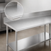 Thumbnail image #3 for Duke 144-Inch x 36-Inch Stainless Steel Work Table with 5-Inch Riser and Undershelf