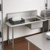 Thumbnail image #3 for John Boos Straight Soiled Dish Table with 20 x 20 x 8 Pre-Rinse Sink, Left-to-Right Operation