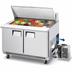 Thumbnail image #3 for Everest Refrigeration EPBR2 Back-Mount Mega-Top Two-Section Sandwich Prep Table Refrigerator, 47-1/2 Inches, 13 Cu. Ft.